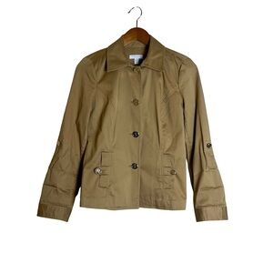 Charter club petite beige lightweight blazer